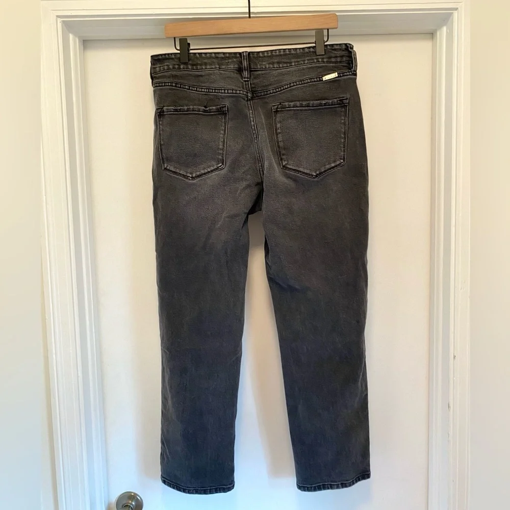Kancan High Rise Mom Jean womens size 13 / 30 washed black cropped goth KC7196DG